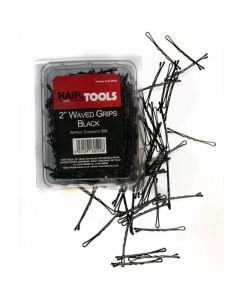 Hair Tools 2" Waved Grips Black (500)