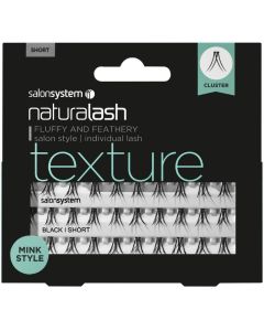Salon System Naturalash Individual Lashes - Short Black (TEXTURE) Mink Style