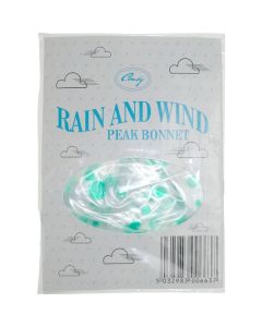 Rain and Wind Peak Bonnet - Polka Dot (Green)
