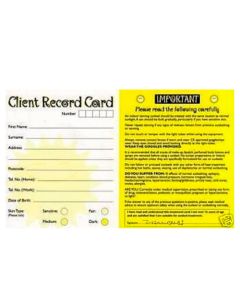 Bliss Client Record Cards 100 Pack