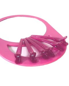 Cricket Back Mirror Pink - With Pink Clips