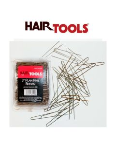 Hair Tools 3" Plain Pins Brown (500)