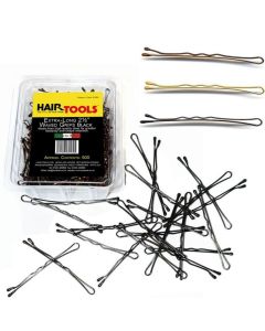 Hair Tools 2.5" Extra Long Waved Grips Black (500)