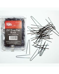 Hair Tools 2.5" Plain Pins Black
