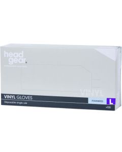 Head Gear Disposable Vinyl LARGE Gloves (Powdered) 100