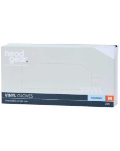 Head Gear Disposable Vinyl MEDIUM Gloves (Powdered) 100