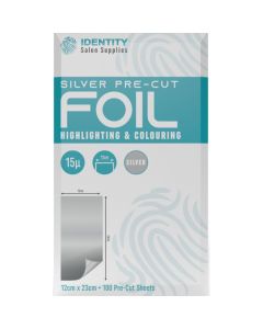 Identity Pre-Cut Smooth Foil Sheets 12 x 23cm 100pk - Silver