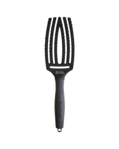 Olivia Garden Black Medium Fingerbrush - Double Bristles 