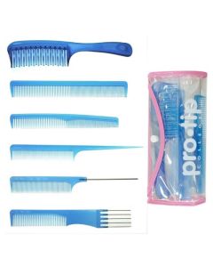 Pro Tip College Kit 6pc Comb Set - Blue