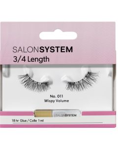 Salon System Strip Lashes - 011 3/4 Length (Wispy Volume)