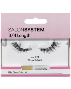 Salon System Strip Lashes - 022 3/4 Length (Wispy Volume)