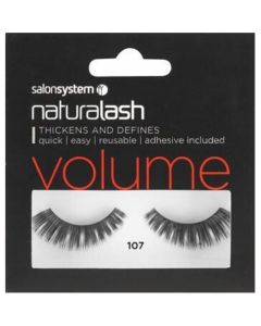 Salon System Naturalash Strip Lashes - 107 Black (VOLUME)