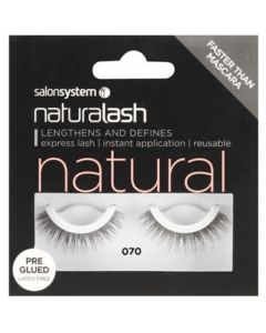 Salon System Naturalash Strip Lashes - Pre-Glued 070 Black (NATURAL)