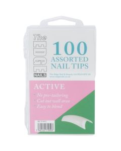 The Edge Nails ACTIVE Nail Tips - (100 Assorted Pack)