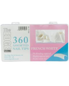 The Edge Nails FRENCH WHITE Nail Tips - 360 Assorted