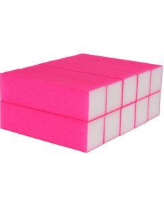 The Edge Neon Pink Sanding Block 4-Way 10pk