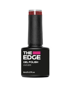 The Edge Gel Polish 8ml- The Rustic Red Glitter 