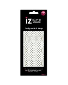 IZ French White Diamond 3D Nail Wrap
