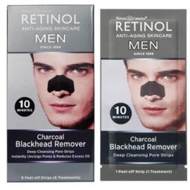 Retinol Anti-Ageing Men's Blackhead Charcoal Remover ( 6 Strips)