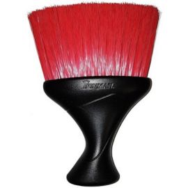 Denman D78 Red Plastic Handle Neck Brush With Black Bristles