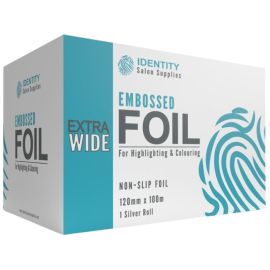 Identity Wide Foil Embossed 120mm x 100m - Silver