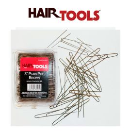 Hair Tools 3" Plain Pins Brown (500)