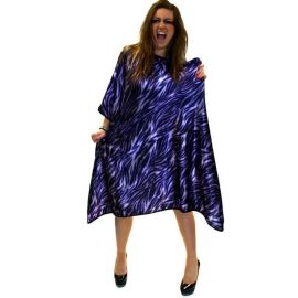 Hair Tools Purple Zebra Print Gown