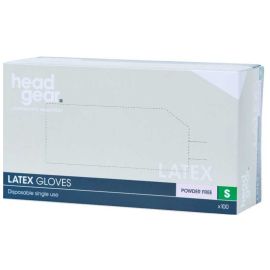 Head Gear Disposable Latex SMALL Gloves (Powder Free) 100