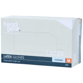 Head Gear Disposable Latex MEDIUM Gloves (Powdered) 100