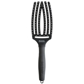Olivia Garden Full Black Medium Fingerbrush - Boar & Nylon