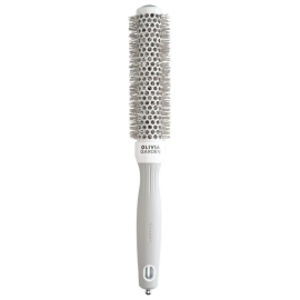 Olivia Garden Expert Blowout Speed Wavy Bristle Brush 25mm - White & Grey