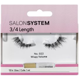 Salon System Strip Lashes - 022 3/4 Length (Wispy Volume)