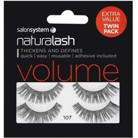 Salon System Naturalash Strip Lashes - 107 Black (VOLUME) Twin Pack