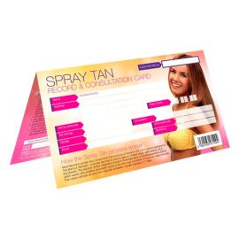 Sunless Spray Tan Client Record Cards (x100 per pack)