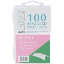 The Edge Nails ACTIVE Nail Tips - (100 Assorted Pack)