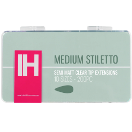 Izabelle Hammon Semi-Matt Clear Tip Extensions | Medium Stiletto 200PC
