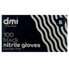 DMI Black Nitrile Gloves (Powder Free) - Small x100
