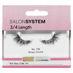 Salon System Strip Lashes - 130 3/4 Length (Wispy Volume)