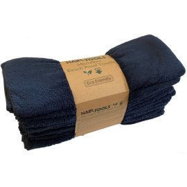 Hair Tools Microfibre Bleach Proof Black Towels (12 pk)