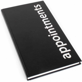 Agenda Appointment Book - 3 Column Black