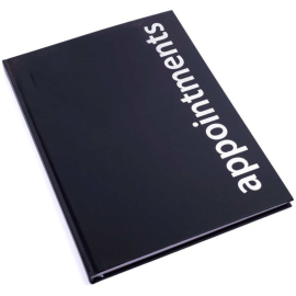 Agenda Appointment Book - 6 Column Black