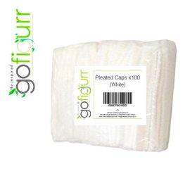 Disposable Pleated White Cap (100)