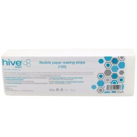Hive Options Flexible Paper Waxing Strips x100 (22.5cm x 7.5cm)