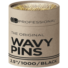 LJ Professional 2.5" Wavy Pins x1000 - Black