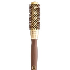 Olivia Garden Expert Blowout Shine Wavy Bristle Brush 25mm - Gold & Brown