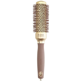 Olivia Garden Expert Blowout Shine Wavy Bristle Brush 35mm - Gold & Brown