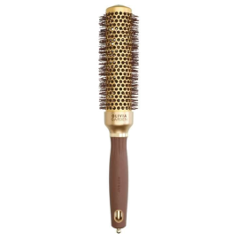 Olivia Garden Expert Blowout Speed Wavy Bristle Brush 25mm - Gold & Brown