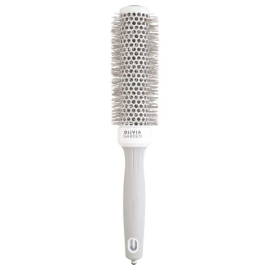 Olivia Garden Expert Blowout Speed Wavy Bristle Brush 35mm - White & Grey