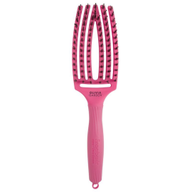 Olivia Garden Hot Pink Medium Fingerbrush - Boar & Nylon