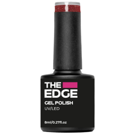 The Edge Gel Polish 8ml- The Rustic Red Glitter 